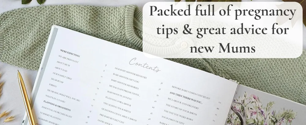 Pregnancy Journal and Memory Book Gift Pregnancy Diary for Expecting New Mums - Includes Calendar Scrapbook Checklist and Organiser (Forest) - pregnancy diary
