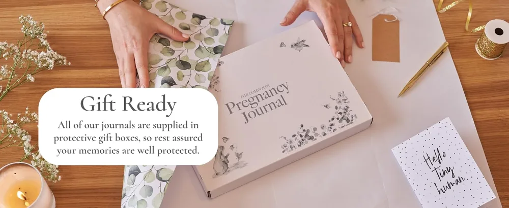 Pregnancy Journal and Memory Book Gift Pregnancy Diary for Expecting New Mums - Includes Calendar Scrapbook Checklist and Organiser (Forest) - pregnancy gift ideas