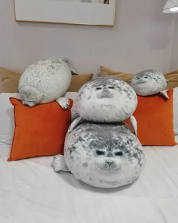 RUNYA Blob Seal Pillow Cute Chubby Seal Plush Toy Stuffed Animals S(11.8in) Style-a - product information 9