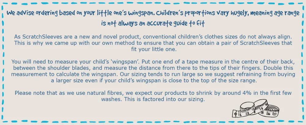 ScratchSleeves | Stay-on Scratch Mitts for Itchy Toddlers | SuperSensitive | 21-24m 21-24 Months Dye-free - We advise ordering based on your childs wingspan measurement