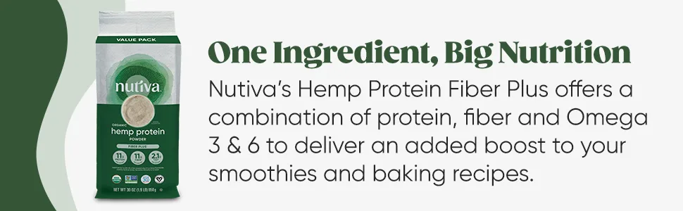 Nutiva Organic Hemp Seed Protein 30 oz (851 g) - One Ingredient, Big Nutrition