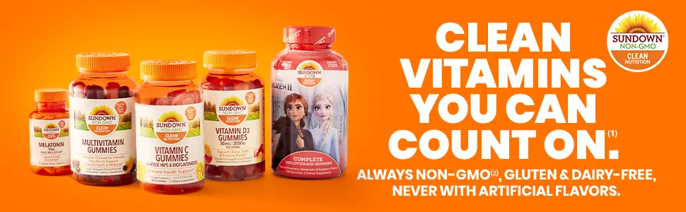 Sundown Naturals Multivitamin Gummies Grape Orange & Cherry Flavored 120 Gummies - unspecified