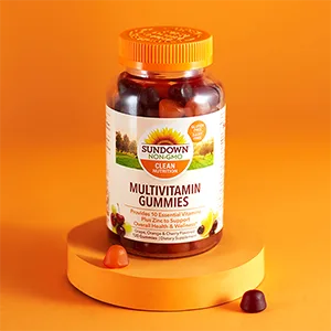 Sundown Naturals Multivitamin Gummies Grape Orange & Cherry Flavored 120 Gummies - unspecified