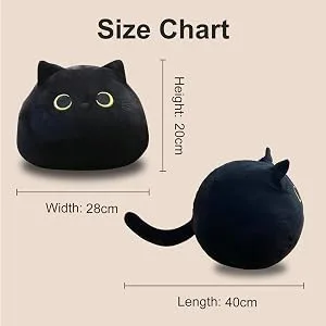 Tocwick Cat Plush Toys Stuffed Animals Gifts Cute Pillows Cotton Car Home Decorations (orange/black/white) - product information 28
