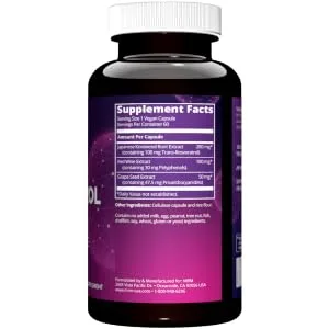 MRM Resveratrol 60 Vegan Capsules - product information 3