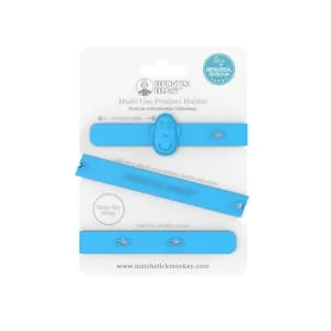 Matchstick Monkey Antimicrobial Silicone Multi-Use Product Holder Strap for Teether Bottle and more in Stroller Car and Highchair 3 Months Old+ 55 cm Blue 1 Multi-Use Product Holder Blue - Matchstick Monkey Multi-Use Product Holder