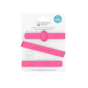 Matchstick Monkey Antimicrobial Silicone Multi-Use Product Holder Strap for Teether Bottle and more in Stroller Car and Highchair 3 Months Old+ 55 cm Pink 1 Multi-Use Product Holder Pink - Matchstick Monkey Multi-Use Product Holder