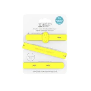 Matchstick Monkey Antimicrobial Silicone Multi-Use Product Holder Strap for Teether Bottle and more in Stroller Car and Highchair 3 Months Old+ 55 cm Yellow 1 Multi-Use Product Holder Yellow - Matchstick Monkey Multi-Use Product Holder