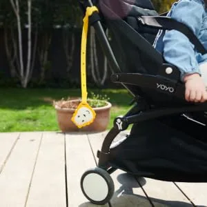 Matchstick Monkey Antimicrobial Silicone Multi-Use Product Holder Strap for Teether Bottle and more in Stroller Car and Highchair 3 Months Old+ 55 cm Yellow 1 Multi-Use Product Holder Yellow - Matchstick Monkey Multi-Use Product Holder