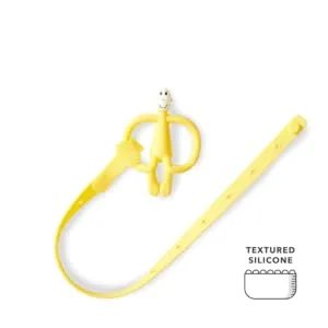 Matchstick Monkey Antimicrobial Silicone Multi-Use Product Holder Strap for Teether Bottle and more in Stroller Car and Highchair 3 Months Old+ 55 cm Yellow 1 Multi-Use Product Holder Yellow - Matchstick Monkey Multi-Use Product Holder