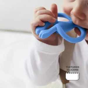Matchstick Monkey Antimicrobial Silicone Teether & Gel Applicator Easy To Grip BPA Free 3 Months Old+ 11 cm Blue Monkey Blue Monkey 3 Months Old+ 1 Monkey Teether - MTB4