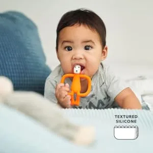 Matchstick Monkey Antimicrobial Silicone Teether & Gel Applicator Easy To Grip BPA Free 3 Months Old+ 11 cm Bramble Bear Bramble Bear 3 Months Old+ 1 Animal Teether - BBT4