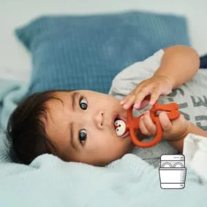 Matchstick Monkey Antimicrobial Silicone Teether & Gel Applicator Easy To Grip BPA Free 3 Months Old+ 11 cm Fudge Fox Fudge Fox 3 Months Old+ 1 Animal Teether - FFT3