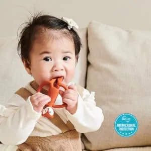 Matchstick Monkey Antimicrobial Silicone Teether & Gel Applicator Easy To Grip BPA Free 3 Months Old+ 11 cm Fudge Fox Fudge Fox 3 Months Old+ 1 Animal Teether - FFT5