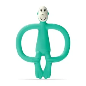Matchstick Monkey Antimicrobial Silicone Teether & Gel Applicator Easy To Grip BPA Free 3 Months Old+ 11 cm Green Monkey Green Monkey 3 Months Old+ 1 Monkey Teether - GMT2