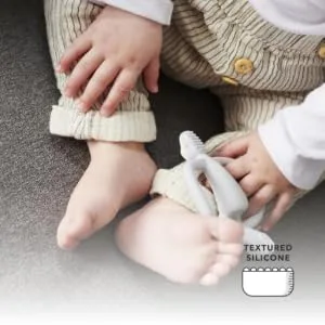 Matchstick Monkey Antimicrobial Silicone Teether & Gel Applicator Easy To Grip BPA Free 3 Months Old+ 11 cm Grey Monkey Grey Monkey 3 Months Old+ 1 Monkey Teether - MTCG4