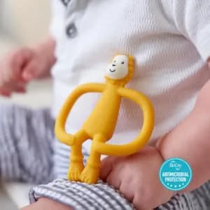 Matchstick Monkey Antimicrobial Silicone Teether & Gel Applicator Easy To Grip BPA Free 3 Months Old+ 11 cm Ludo Lion Ludo Lion 3 Months Old+ 1 Animal Teether - LLT5