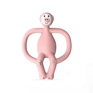 Matchstick Monkey Antimicrobial Silicone Teether & Gel Applicator Easy To Grip BPA Free 3 Months Old+ 11 cm Pickle Pig Pickle Pig 3 Months Old+ 1 Animal Teether - PPT2