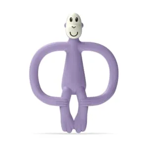 Matchstick Monkey Antimicrobial Silicone Teether & Gel Applicator Easy To Grip BPA Free 3 Months Old+ 11 cm Purple Monkey Purple Monkey 3 Months Old+ 1 Monkey Teether - MTP2