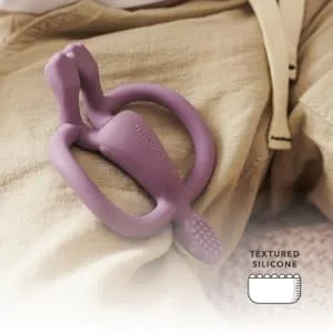 Matchstick Monkey Antimicrobial Silicone Teether & Gel Applicator Easy To Grip BPA Free 3 Months Old+ 11 cm Purple Monkey Purple Monkey 3 Months Old+ 1 Monkey Teether - MTP4