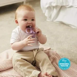 Matchstick Monkey Antimicrobial Silicone Teether & Gel Applicator Easy To Grip BPA Free 3 Months Old+ 11 cm Purple Monkey Purple Monkey 3 Months Old+ 1 Monkey Teether - MTP4