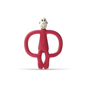 Matchstick Monkey Antimicrobial Silicone Teether & Gel Applicator Easy To Grip BPA Free 3 Months Old+ 11 cm Red Monkey Red Monkey 3 Months Old+ 1 Monkey Teether - product information 2