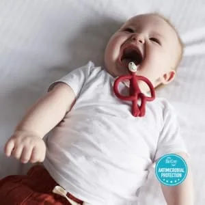 Matchstick Monkey Antimicrobial Silicone Teether & Gel Applicator Easy To Grip BPA Free 3 Months Old+ 11 cm Red Monkey Red Monkey 3 Months Old+ 1 Monkey Teether - MTR5