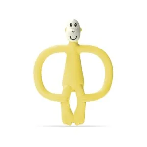 Matchstick Monkey Antimicrobial Silicone Teether & Gel Applicator Easy To Grip BPA Free 3 Months Old+ 11 cm Yellow Monkey Yellow Monkey 3 Months Old+ 1 Monkey Teether - MTY2