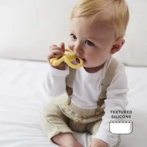 Matchstick Monkey Antimicrobial Silicone Teether & Gel Applicator Easy To Grip BPA Free 3 Months Old+ 11 cm Yellow Monkey Yellow Monkey 3 Months Old+ 1 Monkey Teether - MTY4