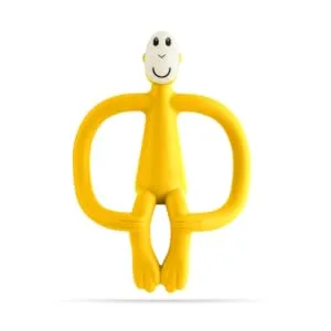 Matchstick Monkey Original Teether & Gel Applicator Silicone Easy To Grip BPA Free 3 Months Old+ 10.5 cm Yellow Monkey Yellow Monkey 3 Months Old+ 1 Original Monkey Teether - OTYM2