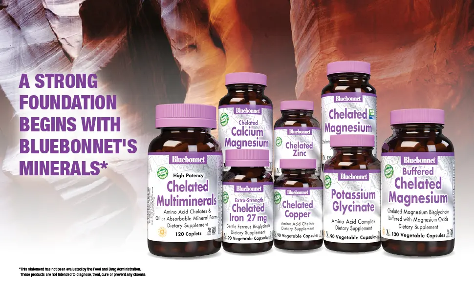 Bluebonnet Nutrition Buffered Chelated Magnesium 120 Vegetable Capsules - Albion Chelated \Family