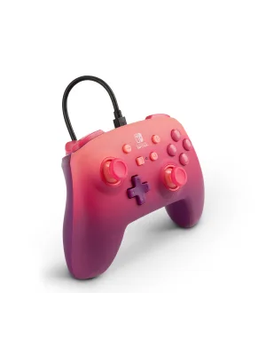 PowerA Enhanced Wired Controller for Nintendo Switch - Fuchsia Fantasy pink red purple gamepad wired video game controller gaming controller - image