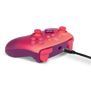PowerA Enhanced Wired Controller for Nintendo Switch - Fuchsia Fantasy pink red purple gamepad wired video game controller gaming controller - image