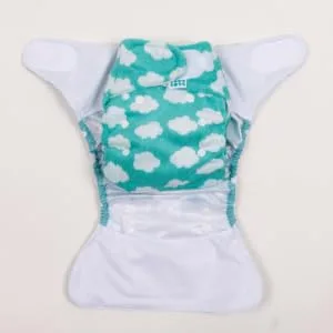 TotsBots Bamboozle Reusable Nappy - Eco-Friendly Reusable Nappies for Babies & Toddlers - Made from Bamboo - Fluffy Clouds Size 1 (0-15lbs) - BF (4)