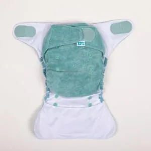 TotsBots Bamboozle Reusable Nappy - Eco-Friendly Reusable Nappies for Babies & Toddlers - Made from Bamboo - Moss Size 2 (9-35lbs) Moss One Size - BM (4)