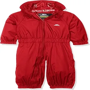 Trespass Children s Unisex Button Rain Suit 6-12 Months Red - Image