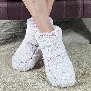Warmies Fully Heatable Wellness Boots Scented with French Lavender - Cream Single Cream - pink