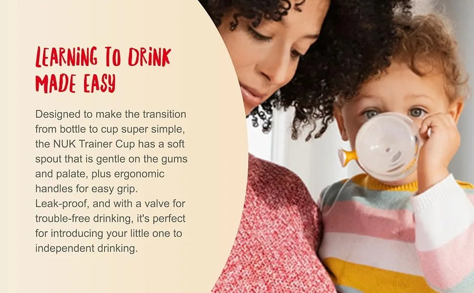 NUK Trainer Cup Sippy Cup | Leak-Proof Soft Drinking Spout | 6+ Months | BPA-Free | 230ml | Pink Penguin 10255609 Penguin (Pink) - 360 cup; sippy cup