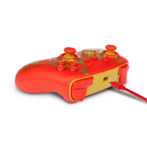 PowerA Enhanced Wired Controller for Nintendo Switch Golden M Gamepad Wired Video Game Controller Gaming Controller Mario Gold M - image