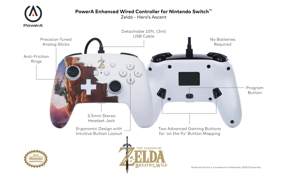 PowerA Enhanced Wired Controller for Nintendo Switch - Hero's Ascent - image