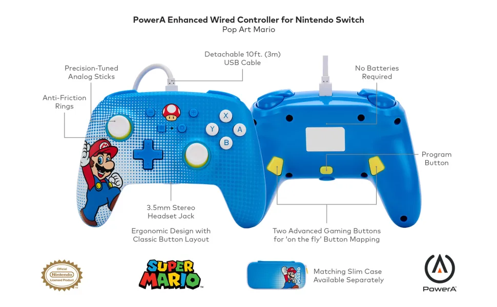 PowerA Enhanced Wired Controller for Nintendo Switch - Mario Pop Art - image