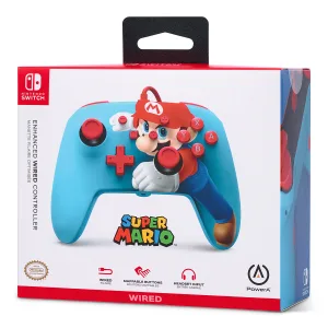 PowerA Enhanced Wired Controller for Nintendo Switch Mario Punch Gamepad Wired Video Game Controller Gaming Controller - image