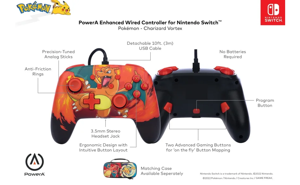PowerA Enhanced Wired Controller for Nintendo Switch - Pok mon: Charizard Vortex - image