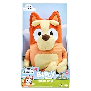 Bluey Bingo Large 30cm Talking Sounds Plush: Official Collectable Character Cuddly Jumbo Soft Toy - BINGO