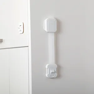 Dreambaby Cupboard Locks for Children Child Locks for Kitchen Cupboards Swivel Adjustable Strap Latches Self Adhesive Cabinet Strap Locks No Tools Needed Baby Proofing Your Kitchen (5pk) - cupboard locks for children