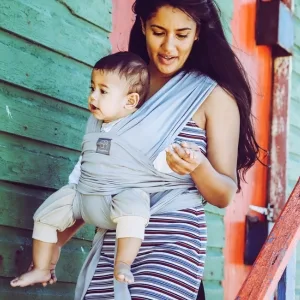 dreamgenii Snuggleroo Baby Carrier - Black - light grey carrier