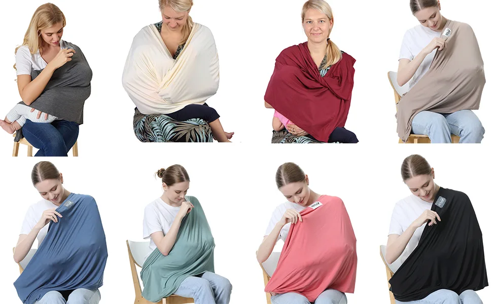 NeoTech care Baby Nursing Cover Breastfeeding Scarf - Soft Fabric - Pink - nursing cover