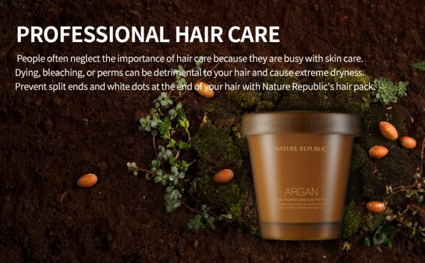 Nature Republic Argan Essential Deep Care Hair Pack 200 ml - professional hair care