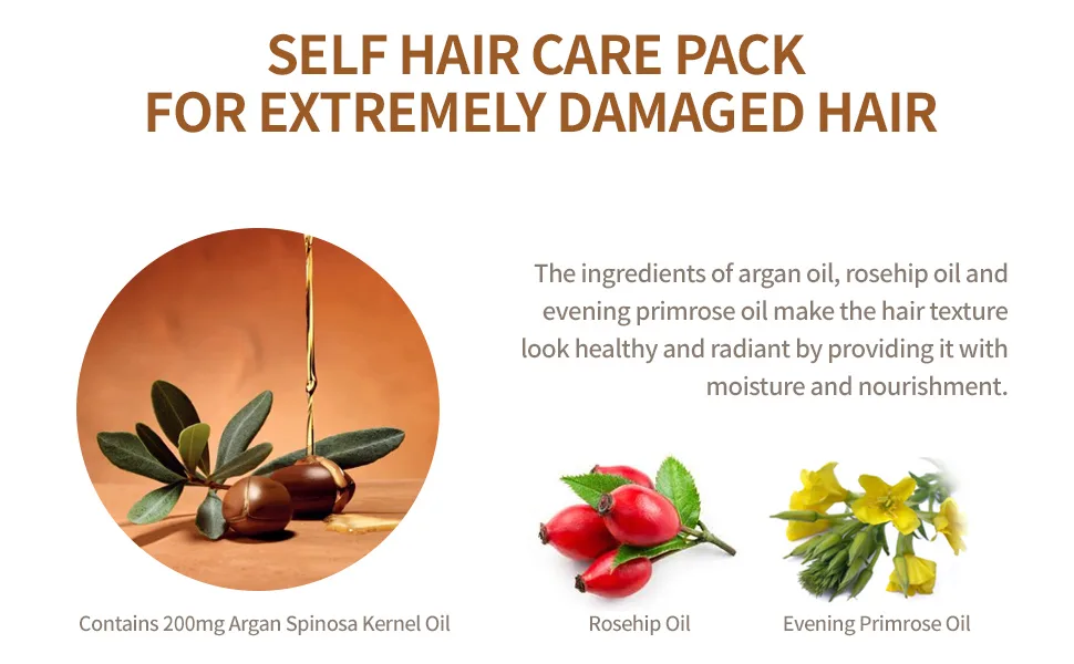 Nature Republic Argan Essential Deep Care Hair Pack 200 ml - self hair care pack for extremely damaged hair