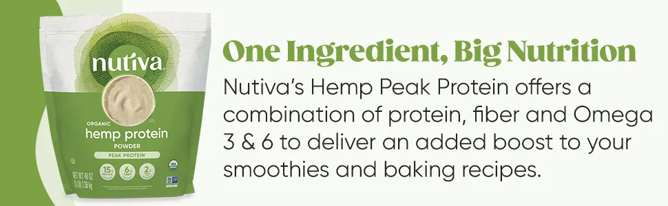 Nutiva Organic Hemp Protein 15g 3 lbs (1.36 kg) - Nutiva Peak Protein 3 LB